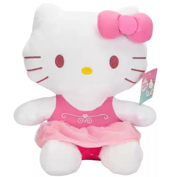 Sunman Peluş Hello Kitty Elbiseli Kurdeleli 36Cm