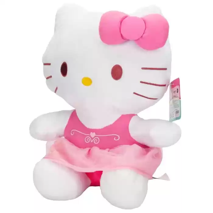 Sunman Peluş Hello Kitty Elbiseli Kurdeleli 36Cm