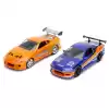 Jada F&F Legacy Series - 2001 Nissan Silvia & Brians Toyota Supra 1/32 İkili Araba Seti