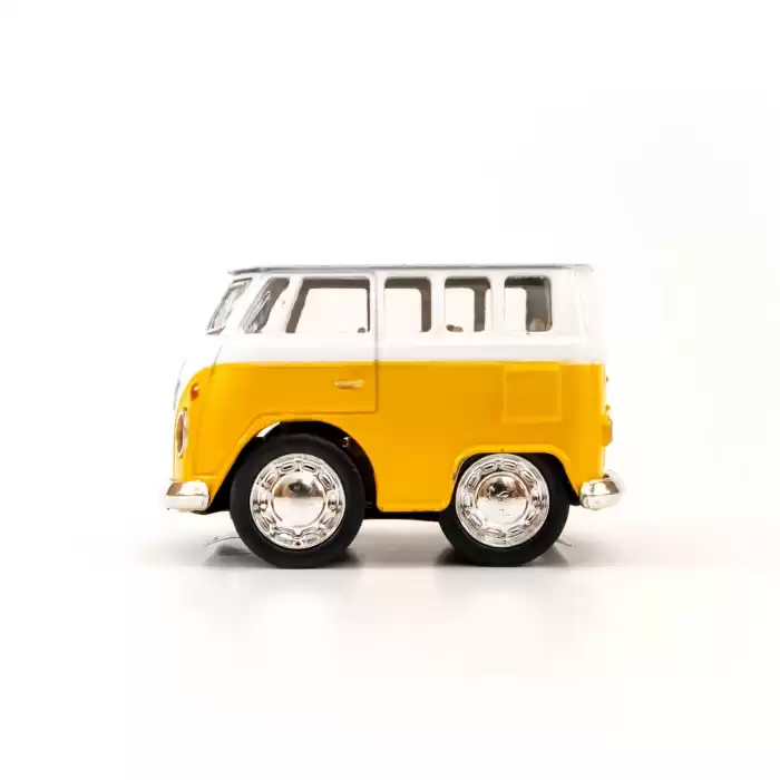 Die Cast Metal Volkswagen Little Van Oyuncak Minübüs 4.5 CM - Metalik Renk