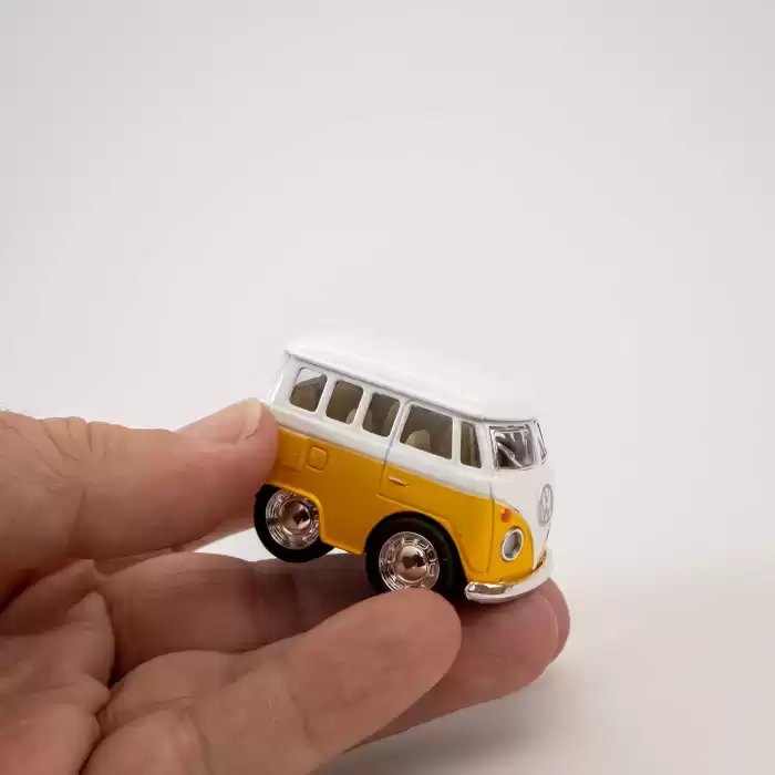 Die Cast Metal Volkswagen Little Van Oyuncak Minübüs 4.5 CM - Metalik Renk