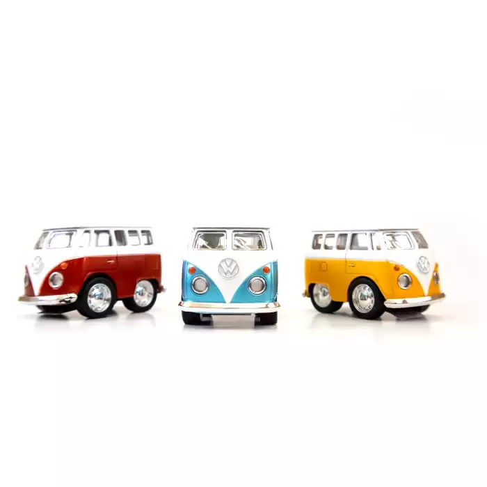 Die Cast Metal Volkswagen Little Van Oyuncak Minübüs 4.5 CM - Metalik Renk