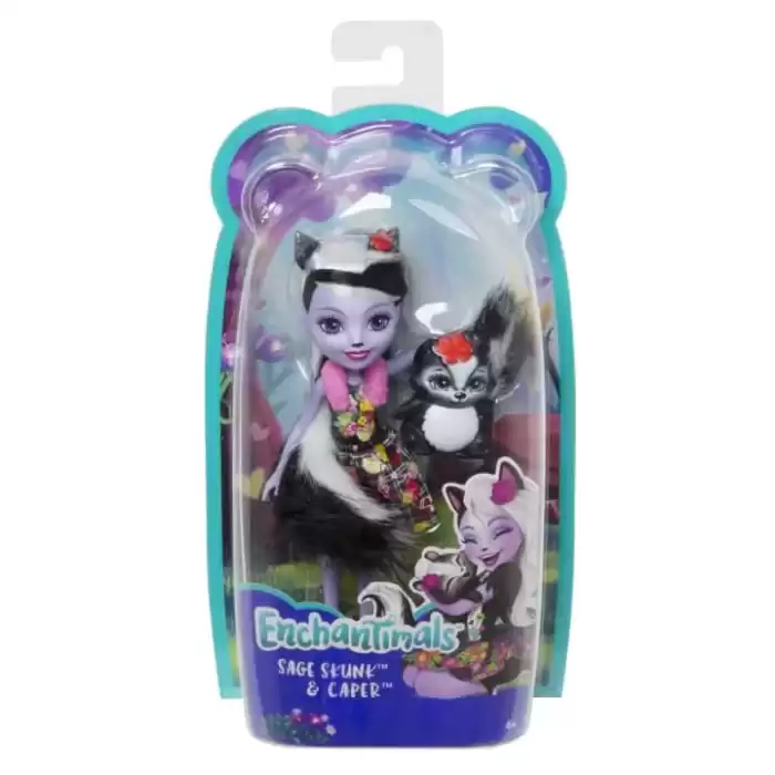 Enchantimals Ana Karekter Bebekler, Sage Skunk Bebek ve Caper