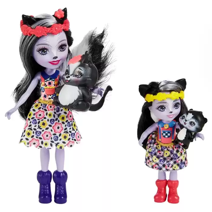 Enchantimals Sage Skunk & Caper - Kız Kardeş Bebekler Serisi HCF79-HCF82