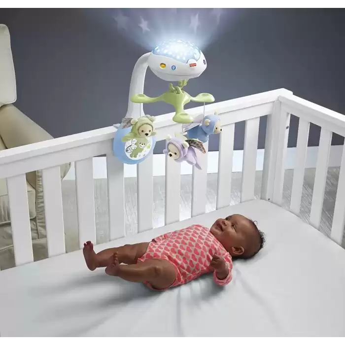 Fisher Price Kelebekli Rüyalar Dönence, Sevimli Arkadaşlar ve Işık Gösterisi CDN41