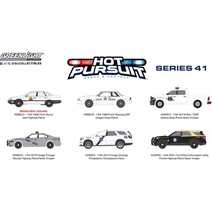 Greenlight 1990 Ford Taurus - Hot Pursuit Series 41