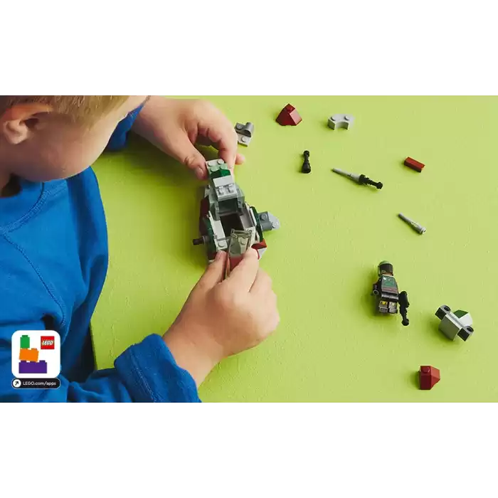 LEGO Star Wars Boba Fettin Starship’i Mikro Savaşçı 75344 - 6 Yaş ve Üzeri Çocuklar için Oyuncak Yapım Seti (85 Parça)