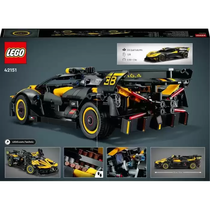 LEGO® Technic Bugatti Bolide 42151 - 9 Yaş ve Üzeri Çocuklar için Oyuncak Yapım Seti (905 Parça)