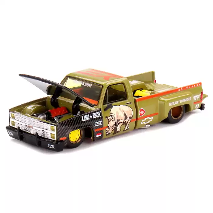 (ÖN SATIŞ) Mini GT 1/64 Chevrolet Silverado “Sumatran Rhino” KAIDO & MIZU Diecast KHMG153