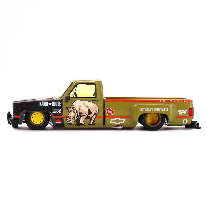 (ÖN SATIŞ) Mini GT 1/64 Chevrolet Silverado “Sumatran Rhino” KAIDO & MIZU Diecast KHMG153