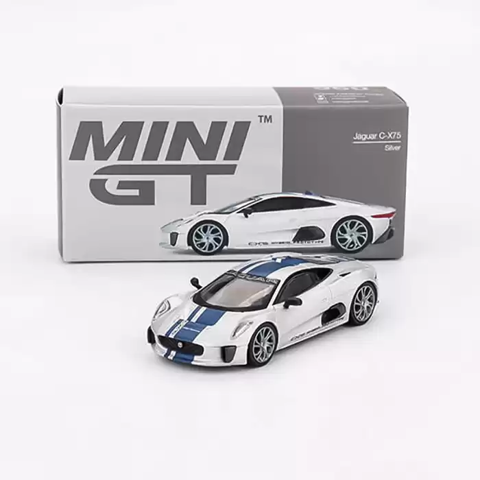 (ÖN SATIŞ) Mini GT 1/64 Jaguar C-X75 Silver MGT00960