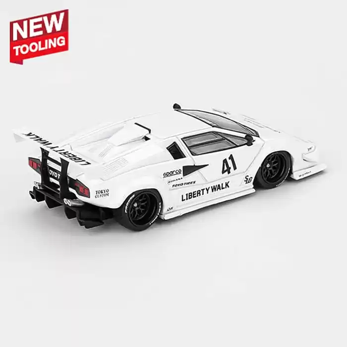 (ÖN SATIŞ) Mini GT 1/64 Lamborghini Countach LB-WORKS White 2024 Tokyo Auto Salon MGT00966