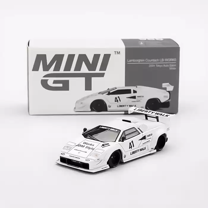 (ÖN SATIŞ) Mini GT 1/64 Lamborghini Countach LB-WORKS White 2024 Tokyo Auto Salon MGT00966