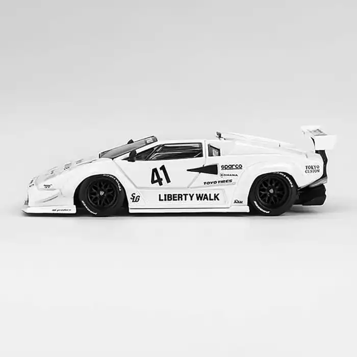(ÖN SATIŞ) Mini GT 1/64 Lamborghini Countach LB-WORKS White 2024 Tokyo Auto Salon MGT00966
