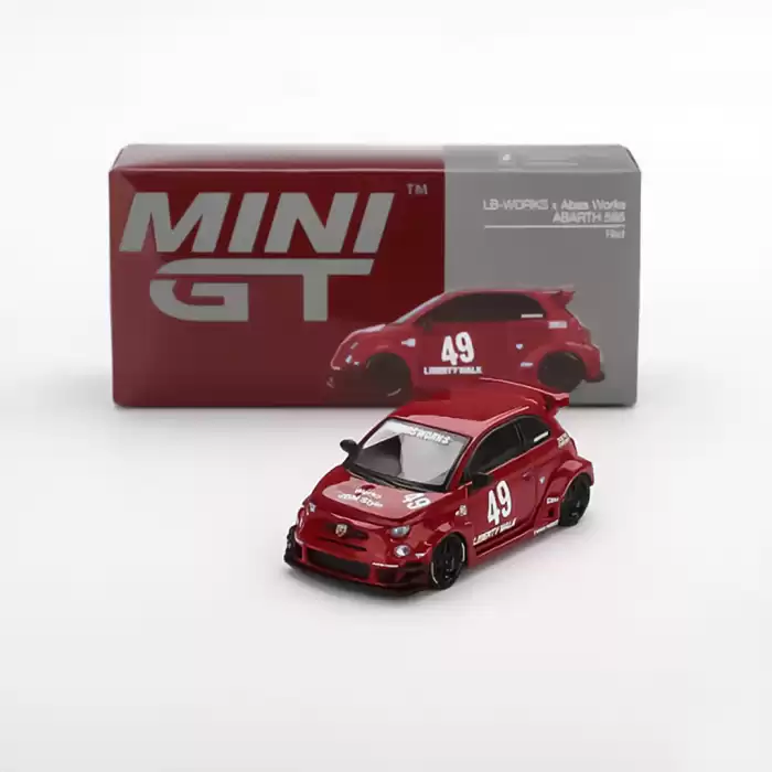(ÖN SATIŞ) Mini GT 1/64 LB-WORKS x Abas Works ABARTH 595 Red MGT00963