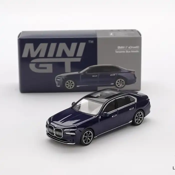 MINI GT 1/64 BMW i7 xDrive60 Tanzanite Blue Metallic - MGT01111