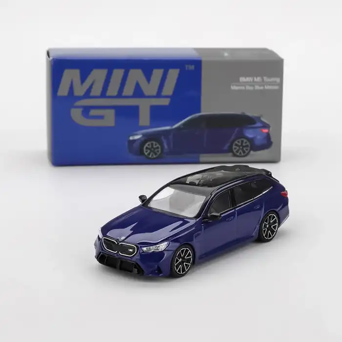 Mini GT 1/64 BMW M5 Touring (G99) MarinaBay Blue Metallic - MGT01080