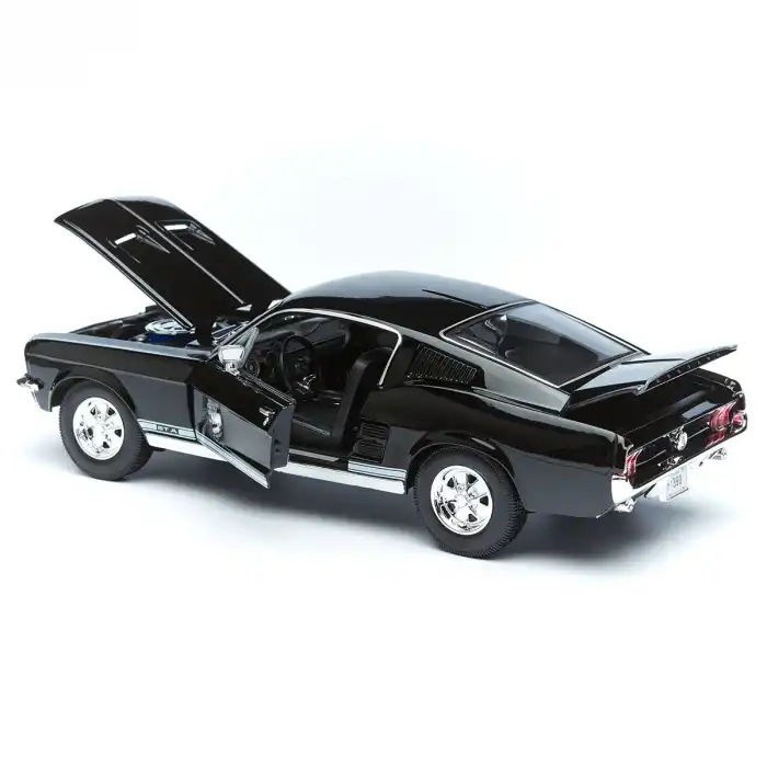 Maisto 1:18 1967 Ford Mustang GTA Fastback Diecast Model Araba Siyah - 31166