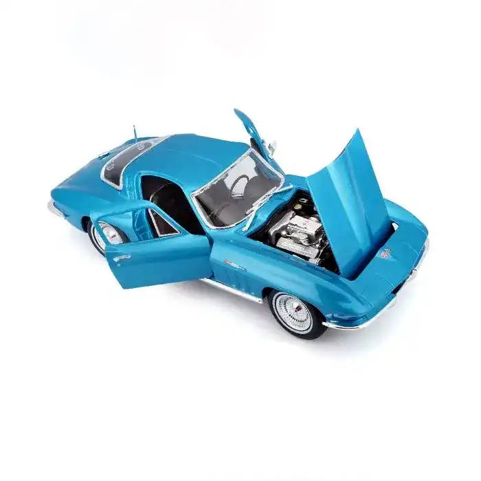 Miasto 1:18 1965 Chevrolet Corvette Diecast Model Araba Mavi - 31640