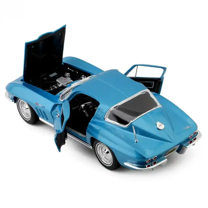 Miasto 1:18 1965 Chevrolet Corvette Diecast Model Araba Mavi - 31640