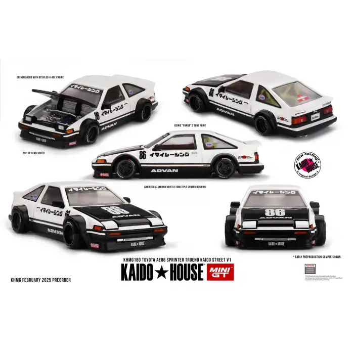 Mini GT 1/64 Kaido House Toyota AE86 Sprinter Trueno Kaido Street V1 - KHMG180