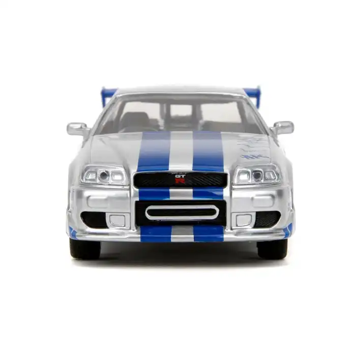 Jada 1:32 Fast & Furious Brians Nissan Skyline GT-R (R34) - Gümüş/Mavi - 24075