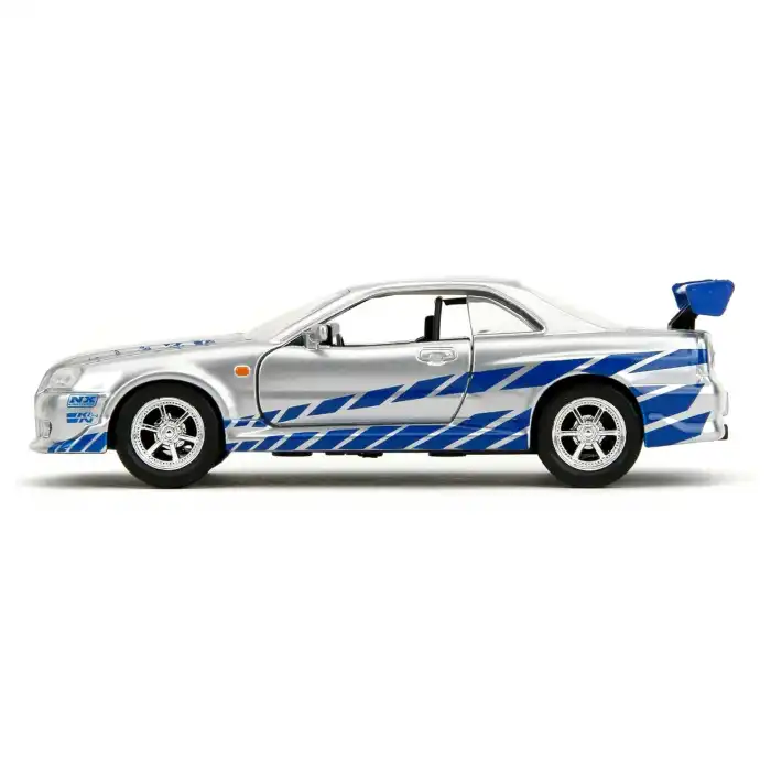 Jada 1:32 Fast & Furious Brians Nissan Skyline GT-R (R34) - Gümüş/Mavi - 24075