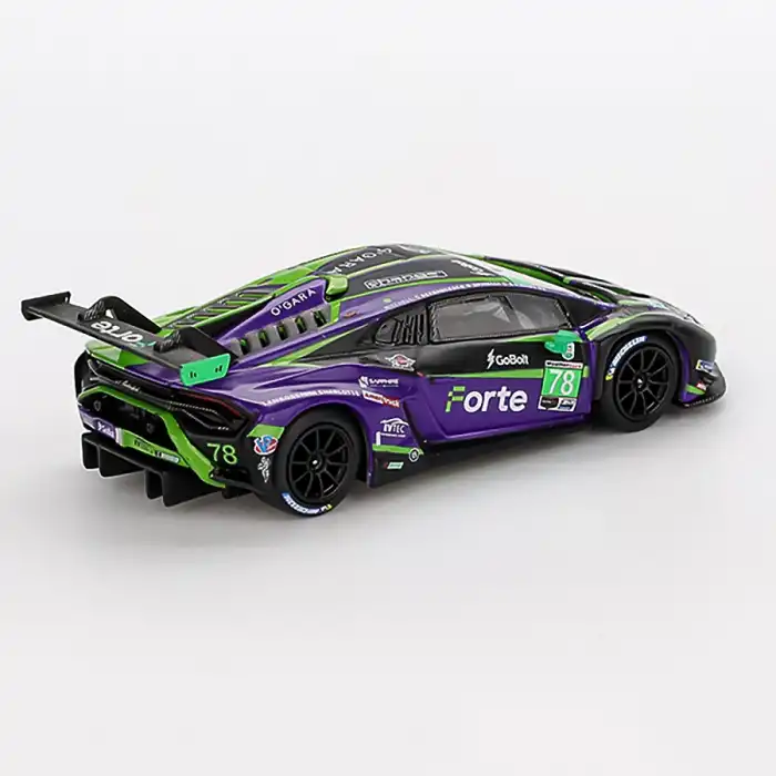 Mini GT 1/64 Lamborghini Huracán GT3 EVO2 #78 Forte Racing 2024 IMSA Daytona 24 Hrs - MGT01062