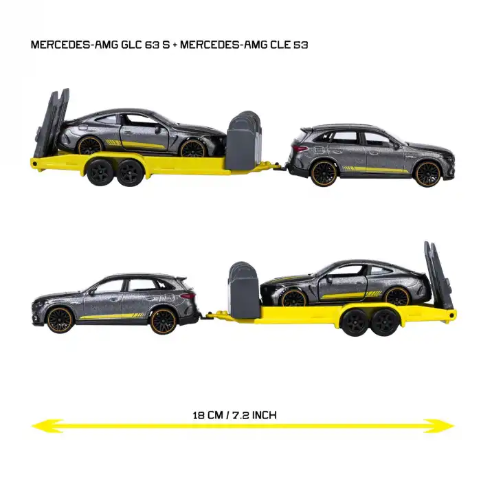 Majorette Mercedes-AMG Deluxe Trailer 3’lü Model Araç Seti