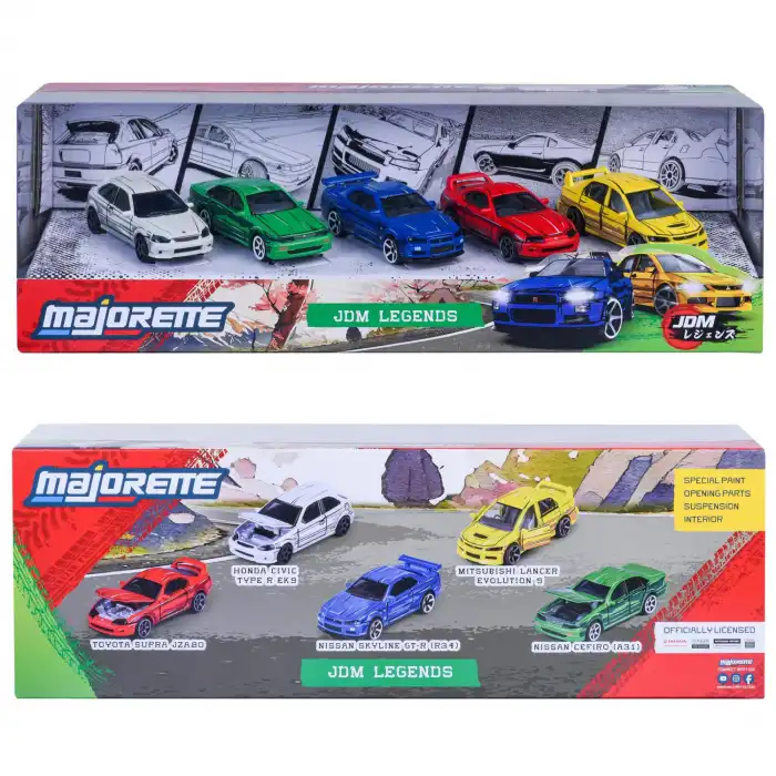 Majorette JDM Legends Anime 5li Gift Pack Model Araba Seti