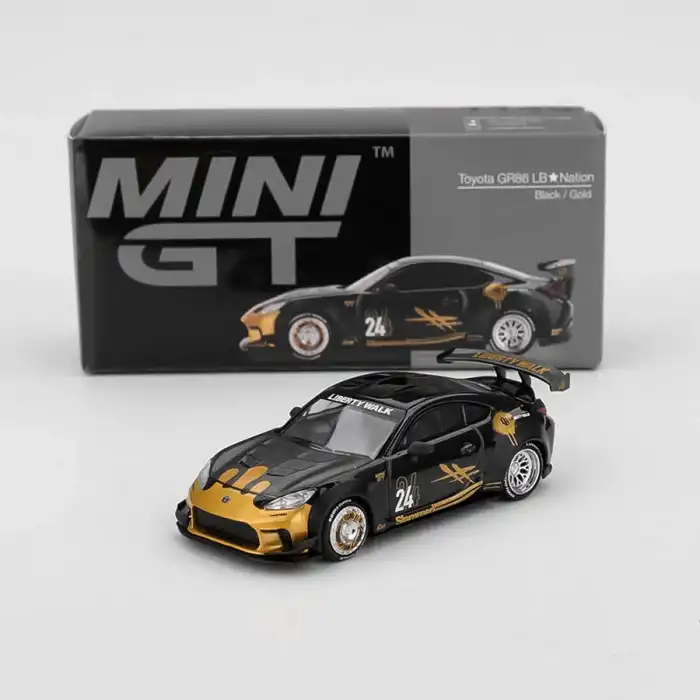 Mini GT 1/64 Toyota GR86 LB-Nation Black/Gold - MGT01149