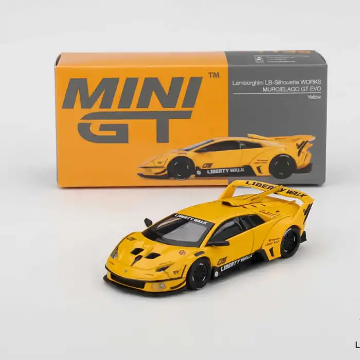 Mini GT 1/64 Lamborghini LB-Silhouette WORKS MURCIELAGO GT Evo Yellow - MGT01135