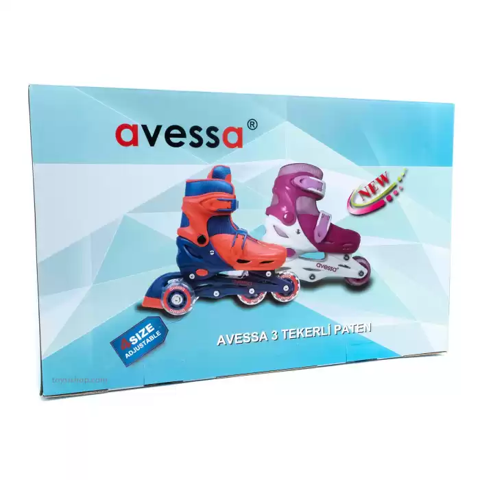Avessa PTJ-500 Ayarlanabilir Başlangıç Pateni 3 Tekerlekli - Mavi (S Beden 30-33)