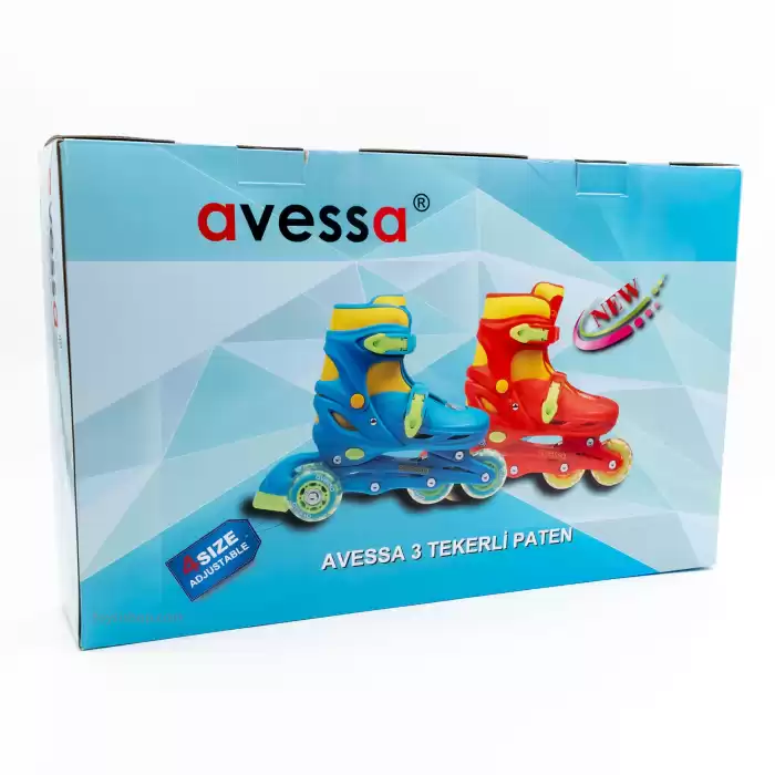 Avessa PTJ-500 Ayarlanabilir Başlangıç Pateni 3 Tekerlekli - Mavi (S Beden 30-33)
