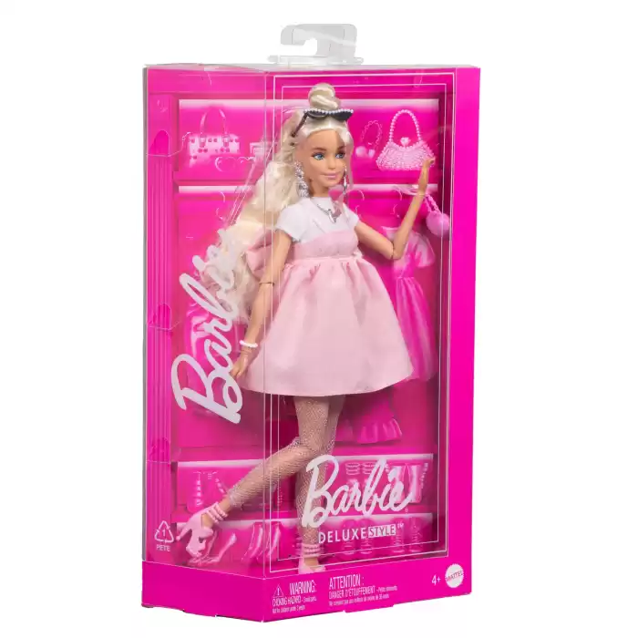 Barbie Deluxe Style Bebekler - Kahverengi Örgü Saçlı, HYV27