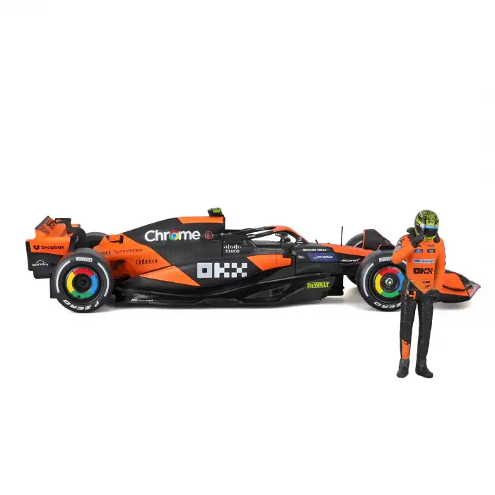 Bburago 1:24 Mc Laren MCL38 Miami Grand Prix 2024 Sürücülü - 28040