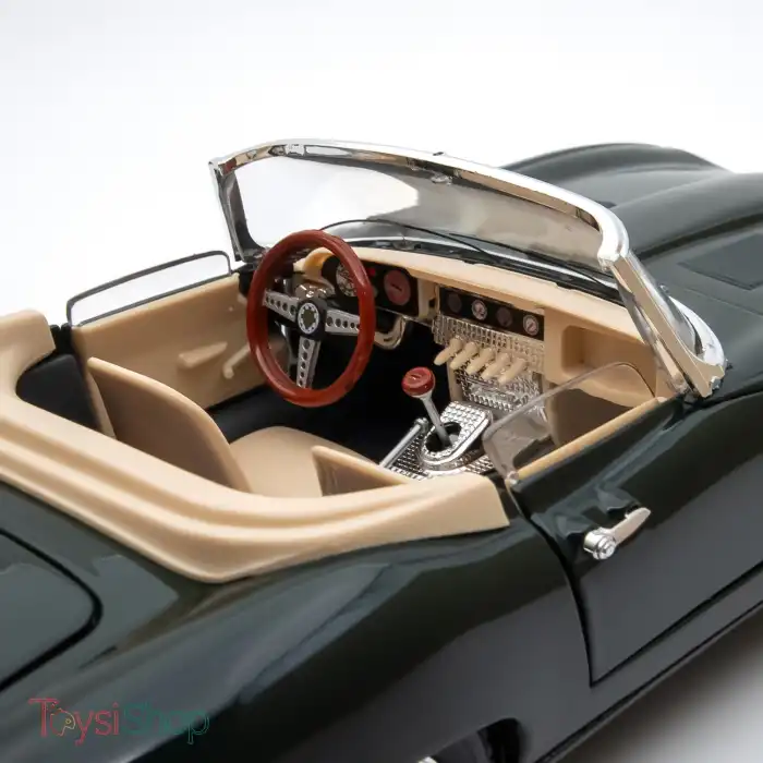 Bburago 1:18 Jaguar E-type Cabriolet Diecast Model Araba Yeşil - 12046
