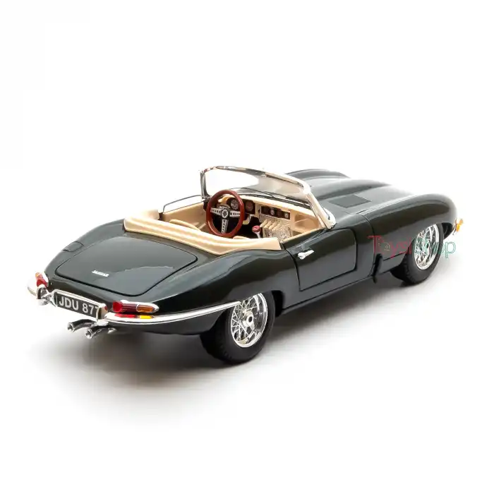 Bburago 1:18 Jaguar E-type Cabriolet Diecast Model Araba Yeşil - 12046