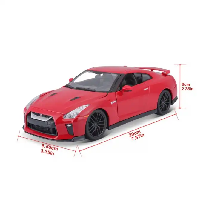 Bburago 1:24 2017 Nissan GT-R Diecast Model Araba Kırmızı - 21082