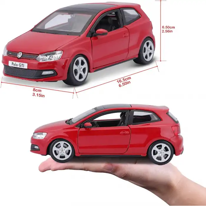 Bburago 1:24 VW Polo GTI Mark 5 Diacast Model Araba - 21059