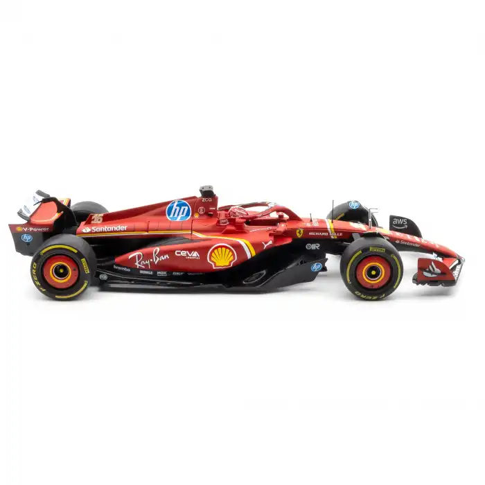 Bburago 1:18 Ferrari SF-24 Formula 1 Yarış Arabası - 16-Charles Leclerc