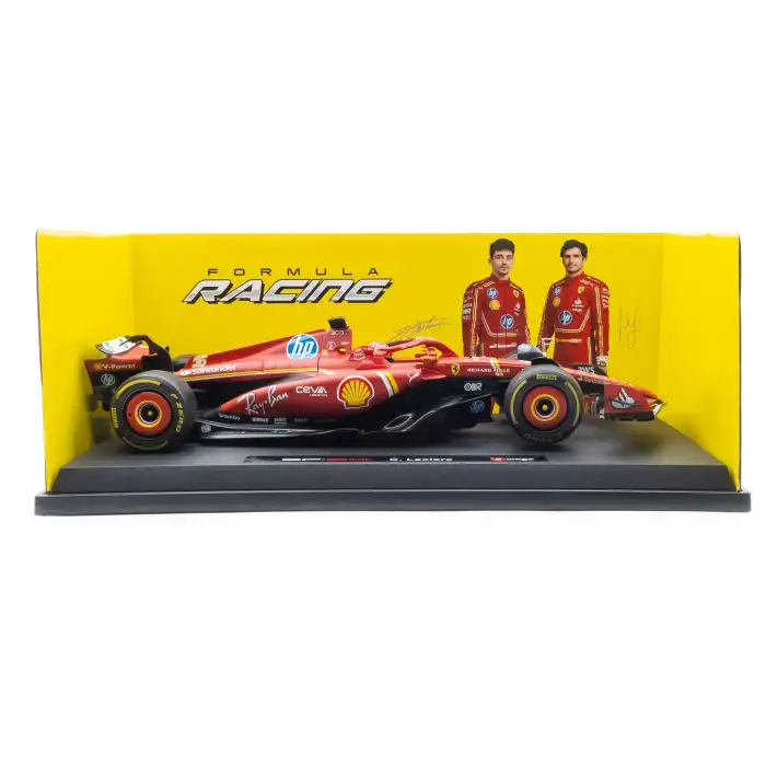 Bburago 1:18 Ferrari SF-24 Formula 1 Yarış Arabası - 16-Charles Leclerc