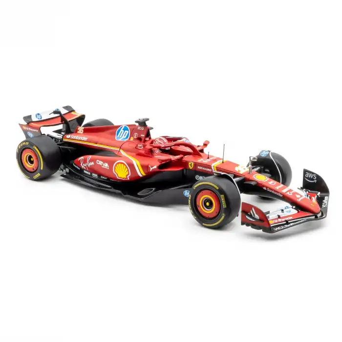 Bburago 1:18 Ferrari SF-24 Formula 1 Yarış Arabası - 16-Charles Leclerc
