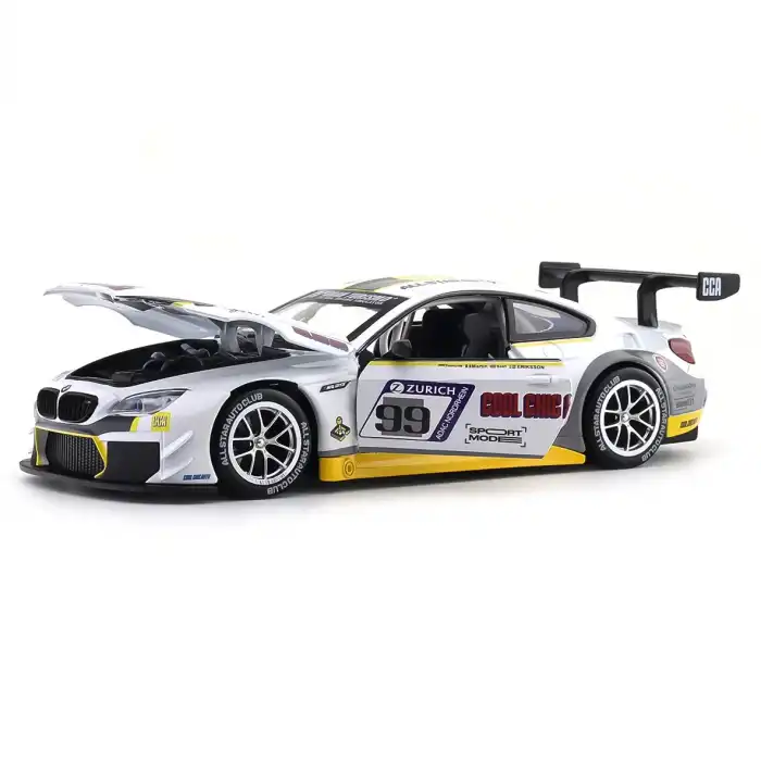 CCA 1:24 BMW M6 GT3 Diecast Model Araba Beyaz - 68278AW