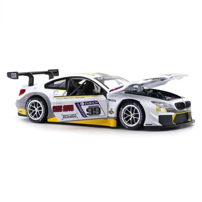 CCA 1:24 BMW M6 GT3 Diecast Model Araba Beyaz - 68278AW