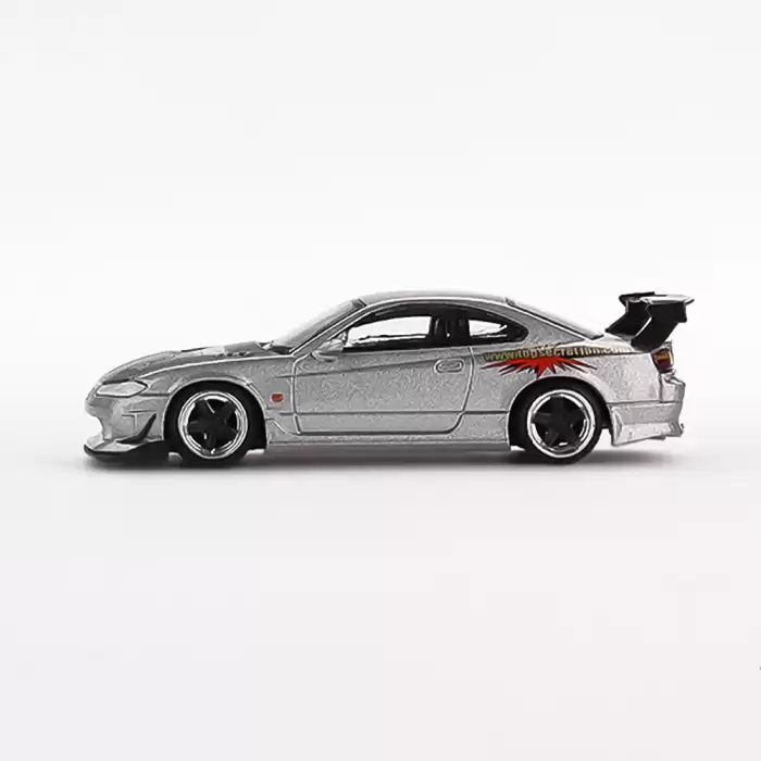 Mini GT 1/64 Nissan Silvia Top Secret (S15) Silver MGT00545