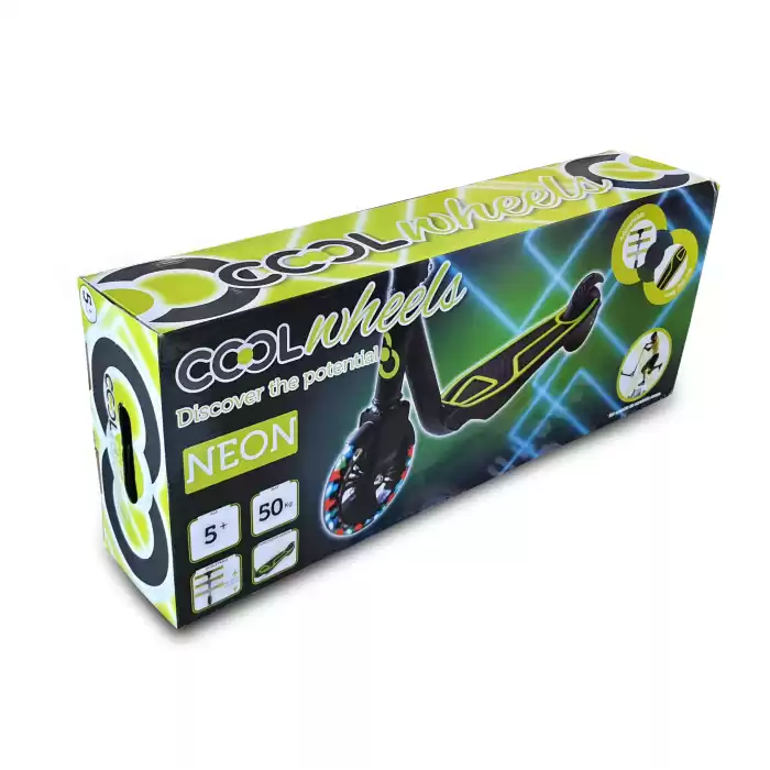 Cool Wheels 5+ Yaş Neon Işıklı İki Tekerlekli Çocuk Scooter, FR58956