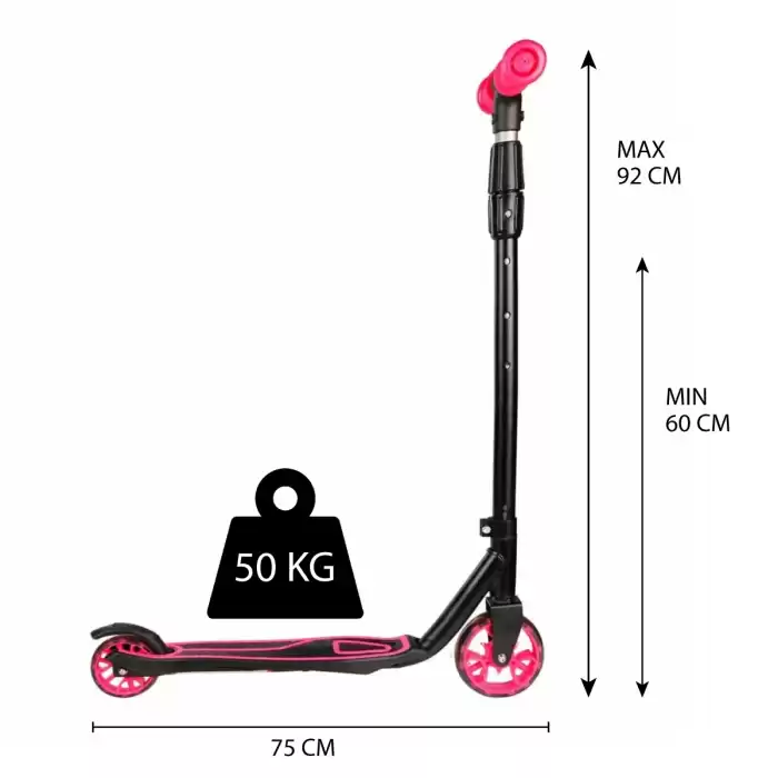 Cool Wheels 5+ Yaş Pembe Işıklı İki Tekerli Çocuk Scooter, FR58949