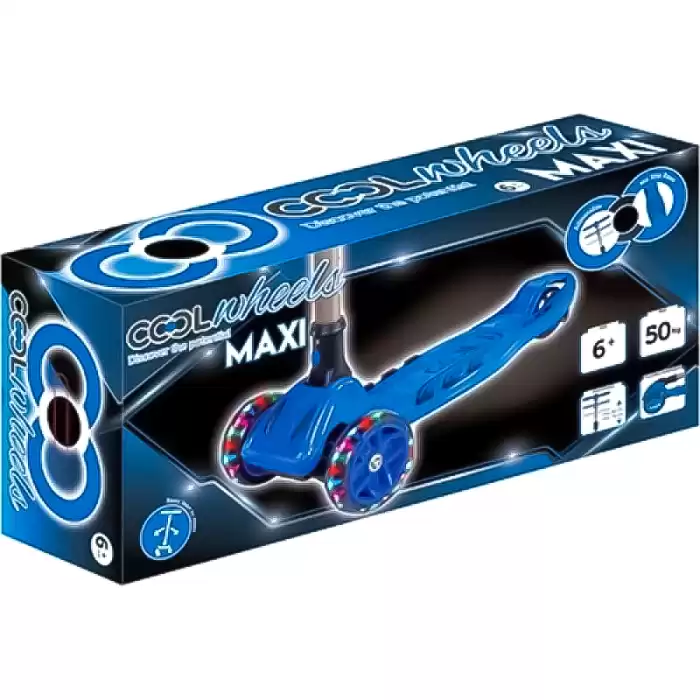 Cool Wheels Maxi Twist Işıklı Katlanabilir Scooter Mavi - FR59182
