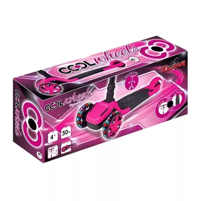 Cool Wheels Tulpar Işıklı Katlanır Pembe Scooter - FR59342